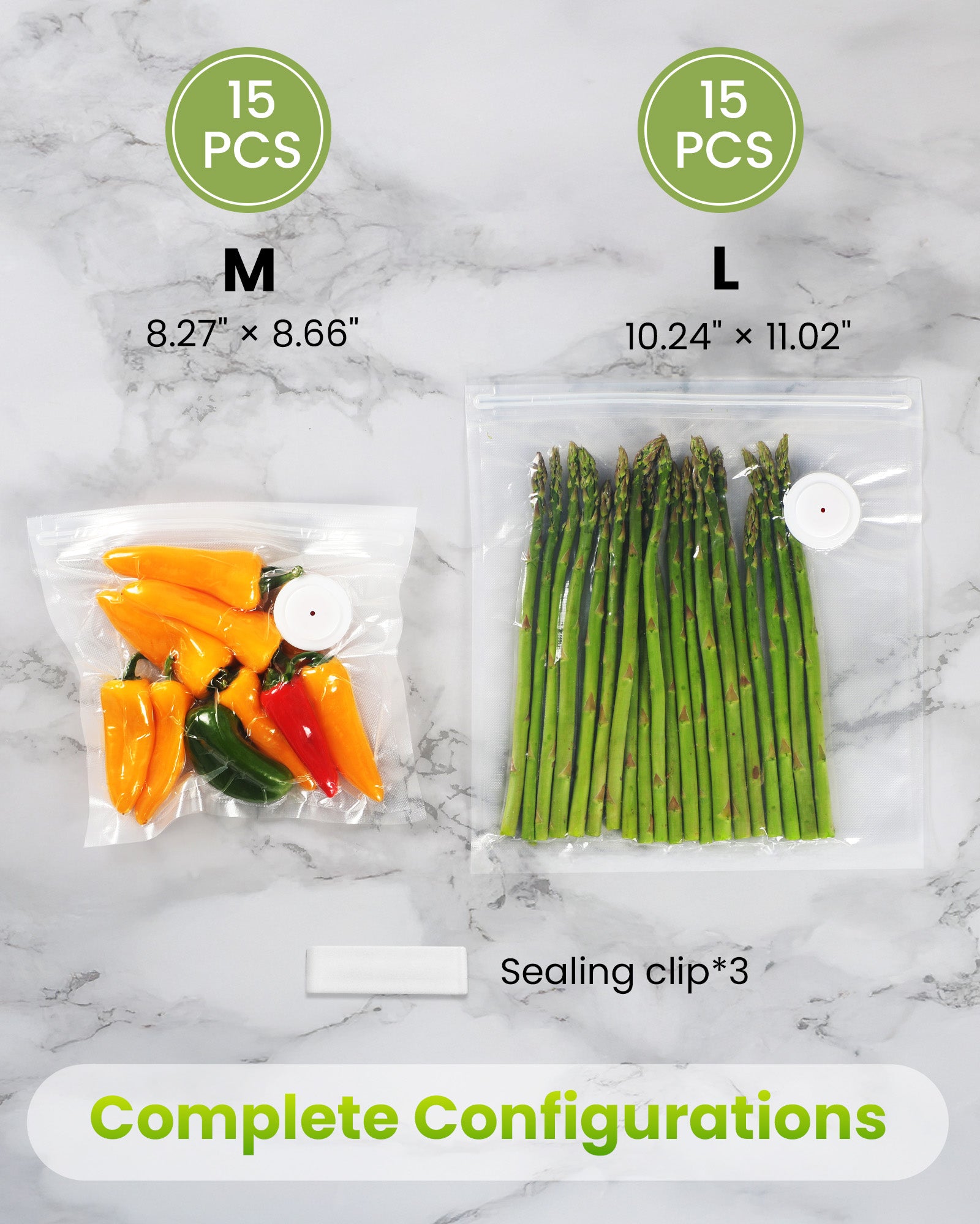 FEPPO Food Vacuum Sealer with Visible Water Tank – Compact Handheld Vacuum Sealer Machine + 30 Reusable Bags for 6X Food Preservation & Freshness