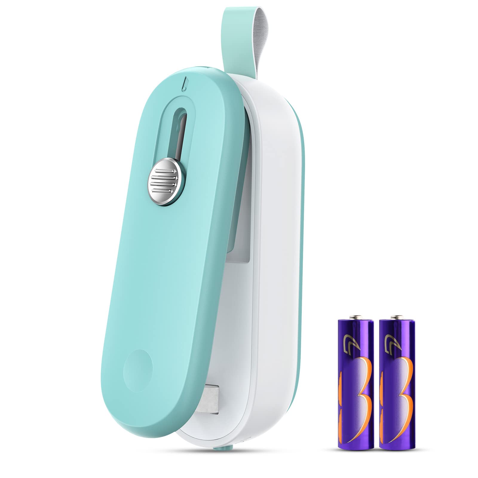 FEPPO 2-in-1 Mini Bag Sealer with Cutter – Portable Heat Resealer for Chips, Plastic & Snack Bags, Batteries Included