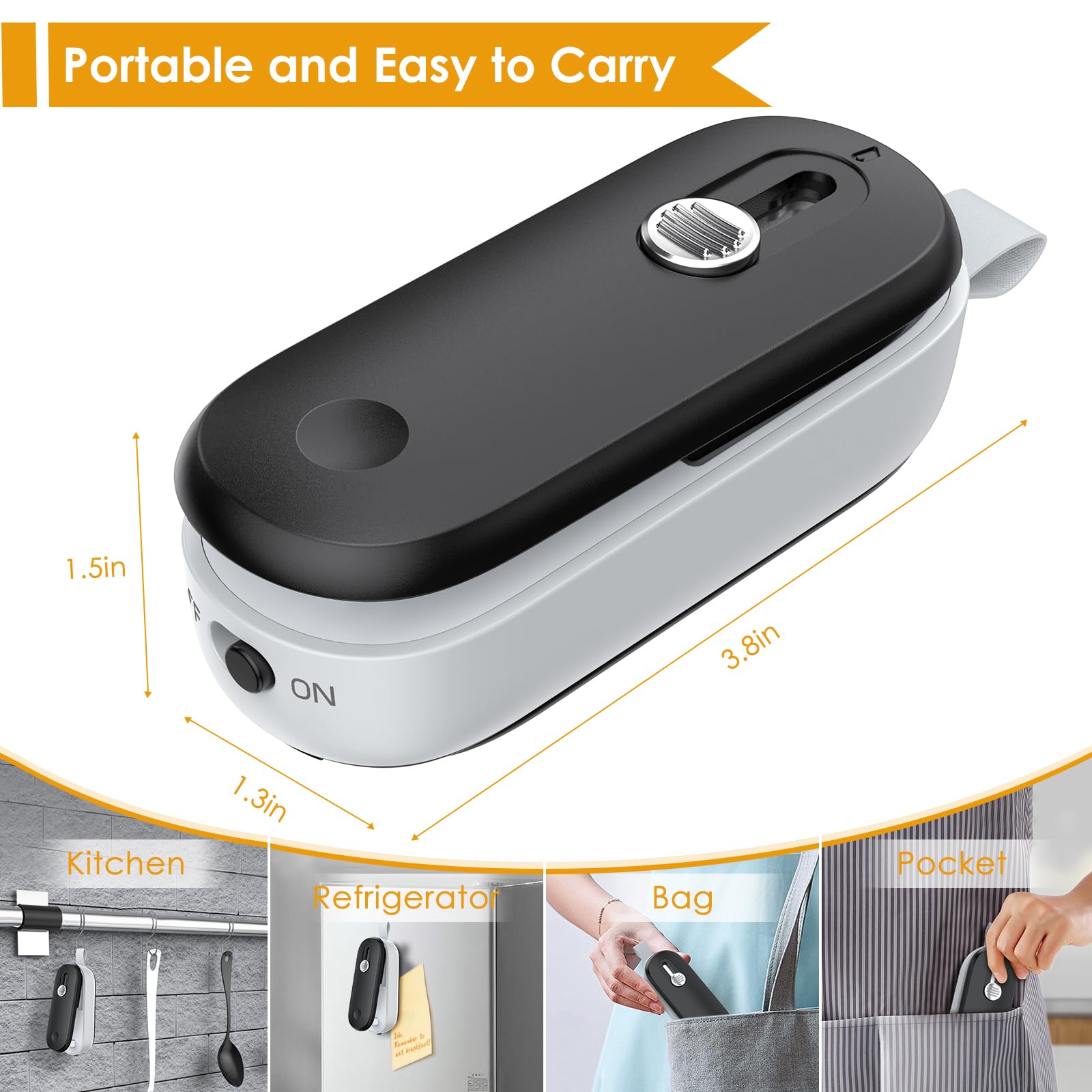 FEPPO 2-in-1 Mini Bag Sealer with Cutter – Portable Heat Resealer for Chips, Plastic & Snack Bags, Batteries Included