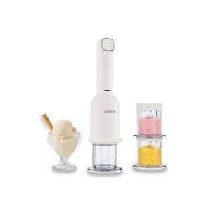 FEPPO 5-in-1 Ice Cream Maker with 3 Storage Cups & Lids