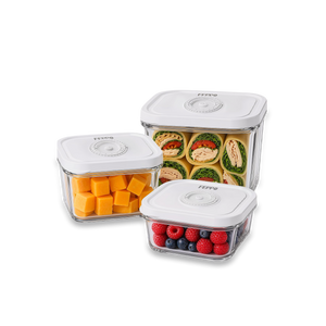 FEPPO 3-Piece Vacuum Food Storage Container Set