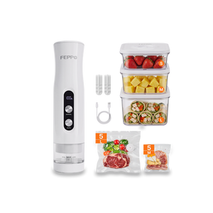 FEPPO Compact Vacuum Sealer with Containers and Reusable Bags