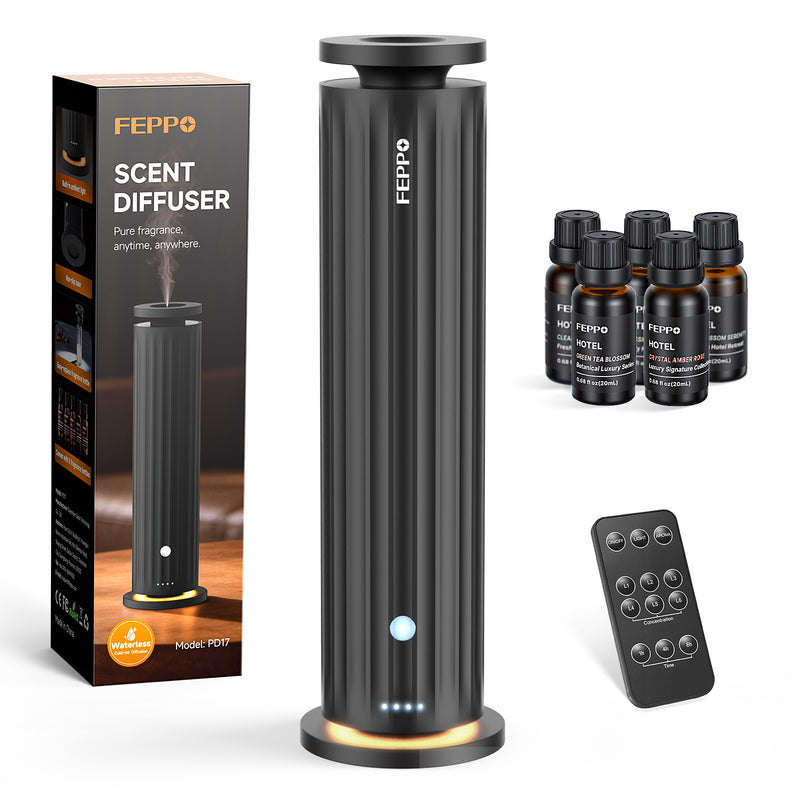 FEPPO Waterless Oil Diffuser with Hotel Scent Oils