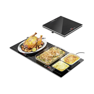 FEPPO 2-in-1 Modular Warming Tray with Glass Heating Surface