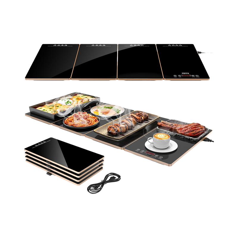 FEPPO 4-in-1 Modular Warming Tray with 10 Temperature Settings