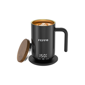 FEPPO Titanium Smart Mug with Digital Temperature Display
