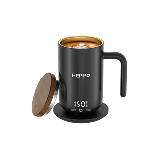 Titanium Smart Mug with Digital Temperature Display